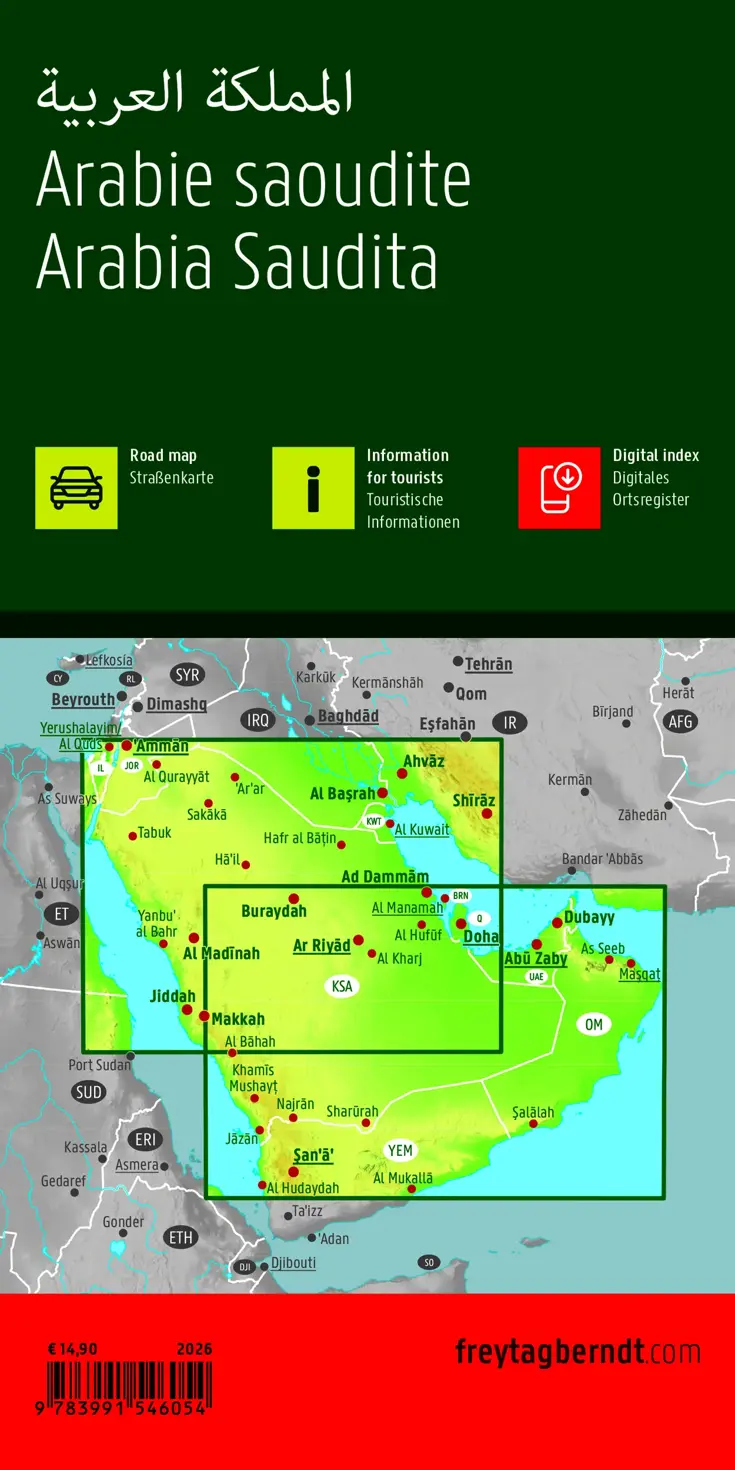 Wegenkaart Saoedi-Arabië
