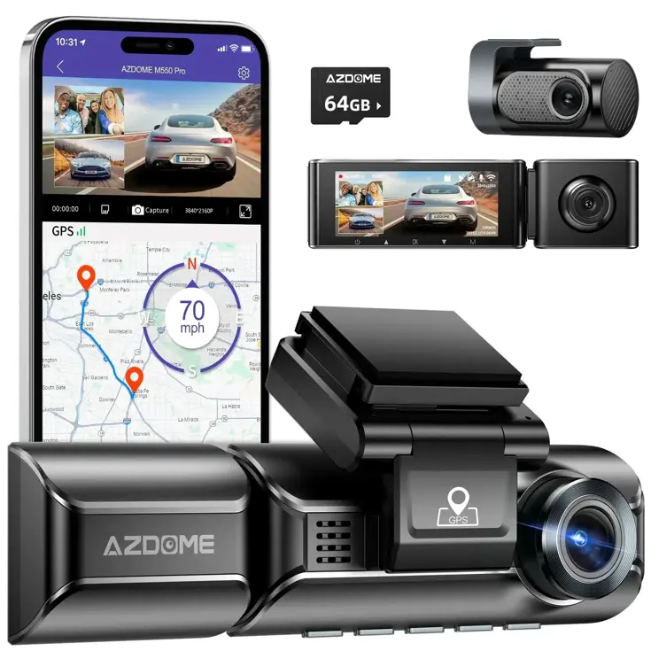 M550 Pro 3CH 4K Wifi GPS 64gb dashcam