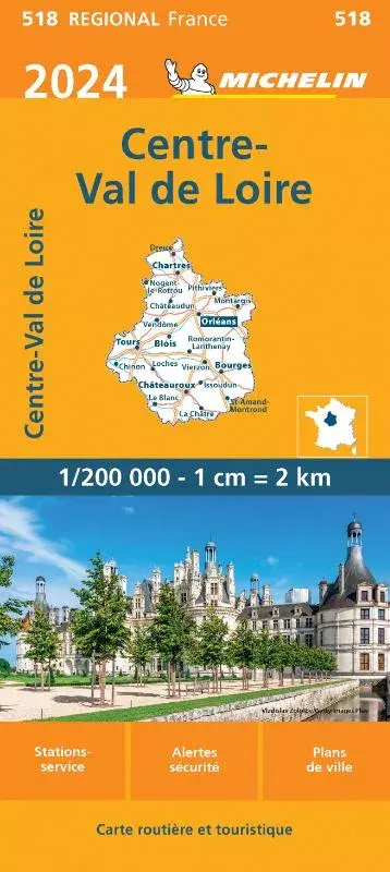 Michelin Wegenkaart 518 Centre - Val de Loire