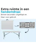 BRASQ Inklapbare Vouwtafel - 180x70x74cm