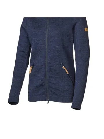 Dames wollen full-zip vest Vanja hood