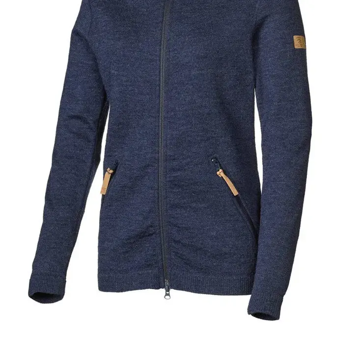 Dames wollen full-zip vest Vanja hood
