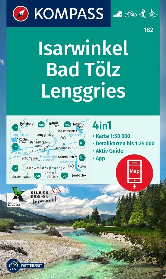 Wandelkaart WK182 Isarwinkel Bad Tölz