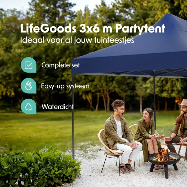 LifeGoods Partytent – 3x6 m
