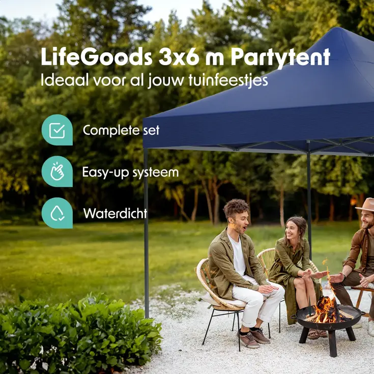 LifeGoods Partytent – 3x6 m