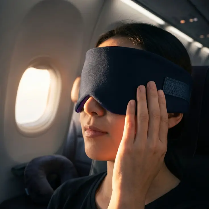 Slaapmasker Katoen - Donkerblauw - PurelyGoods