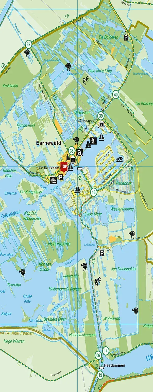 Fietskaart Nationaal Park De Alde Feanen