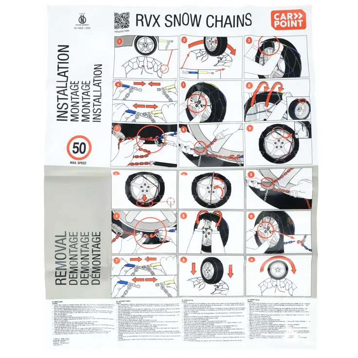 Flexibele sneeuwketting voor SUV en 4x4 voertuigen
