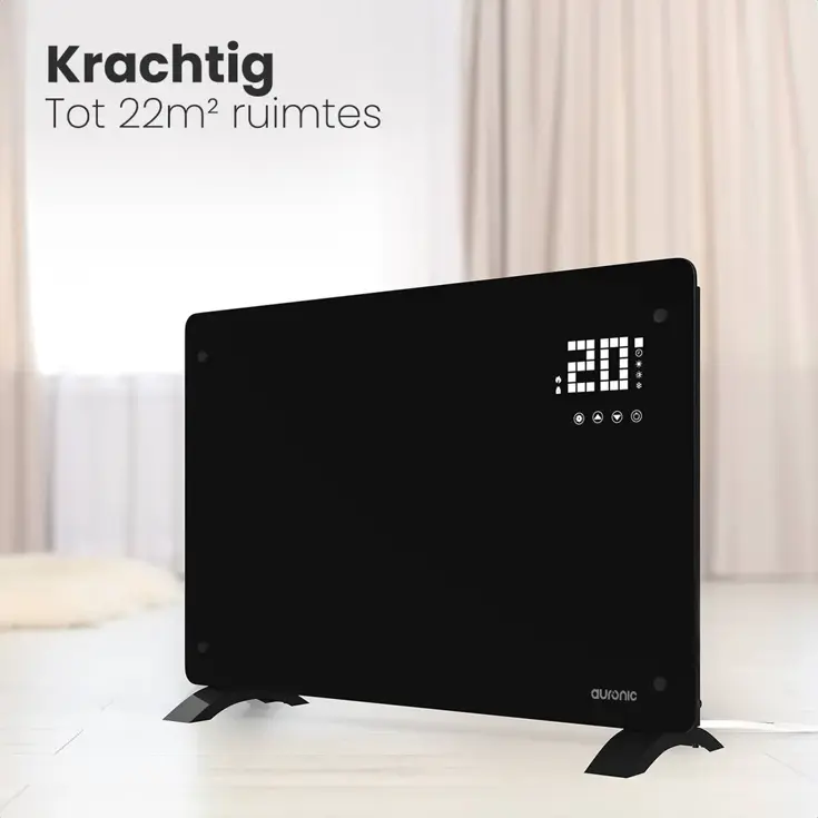 Convectorkachel – 2000W – Zwart