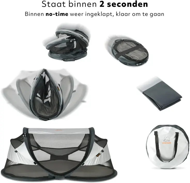 Baby luxe campingbedje - Zelfopblaasbare matras