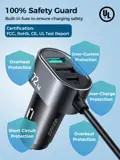 Autolader USB-A / USB-C - Zwart