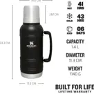 Stanley Artisan Thermosfles Zwart - 1,4L