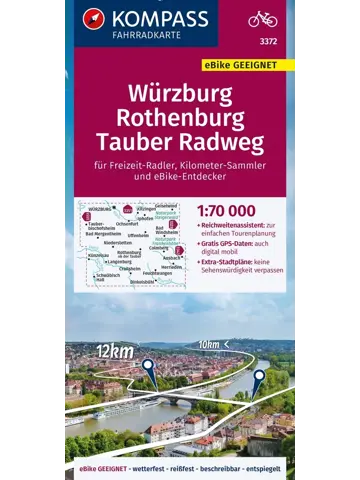 Fietskaart FK 3372 Würzburg