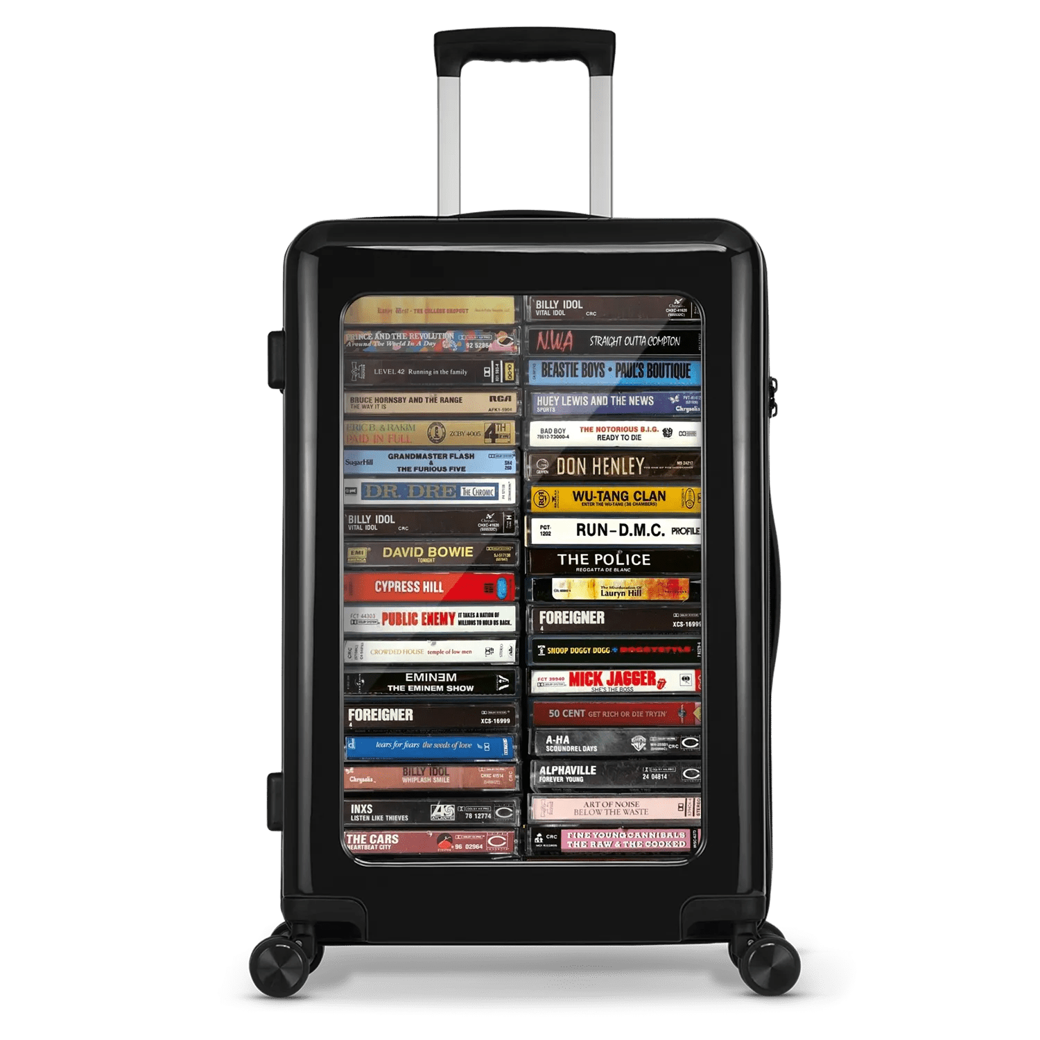 Stickercase  Retro Rewind  Reiskoffer  65cm  Zwart-Meerkleurig