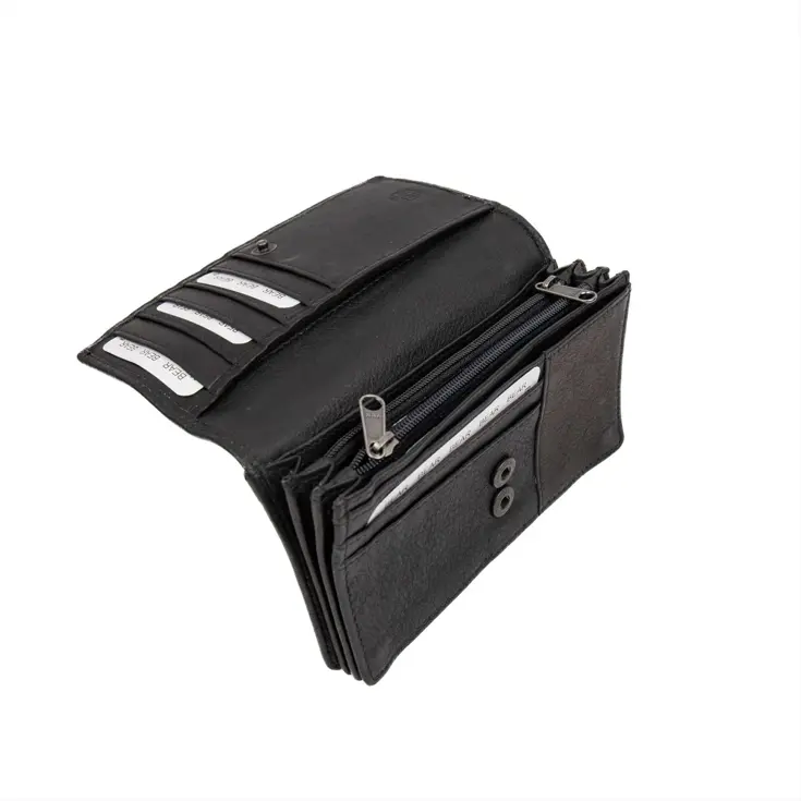 Brigitte - Leren overslag portemonnee - RIFD