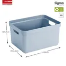 Sigma home - Opbergbox - 32L blauw - 4-delig