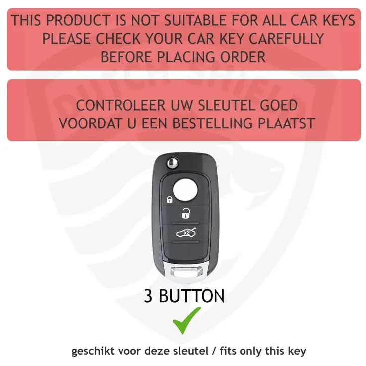 TPU Sleutelhoesje voor Fiat / Abart goud B3