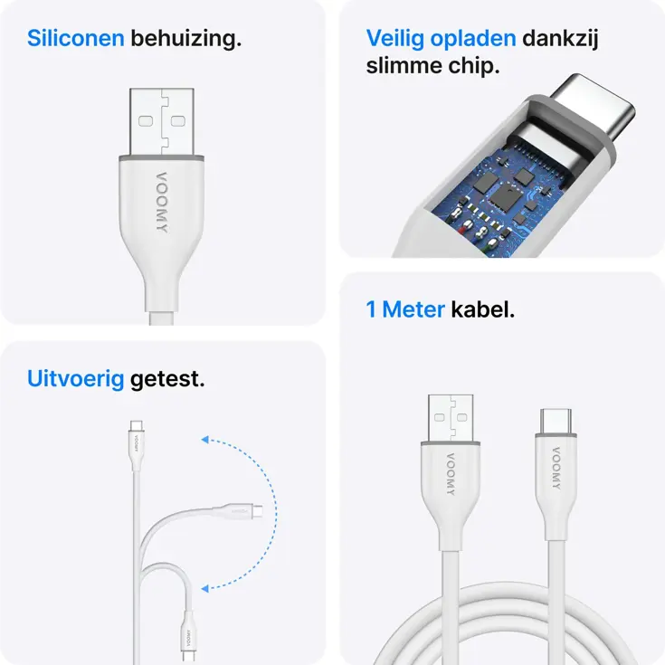 Connect C710 - USB-C naar USB-A Kabel - 12W 1M
