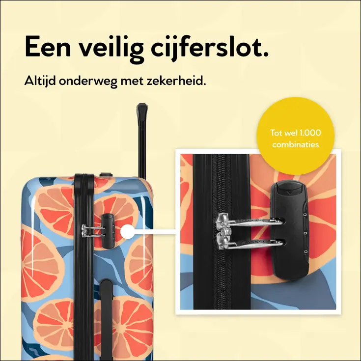 Handbagage Koffer met print - 55cm