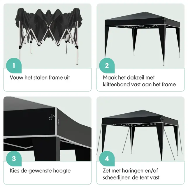 LifeGoods Partytent Plus – 3x3 m