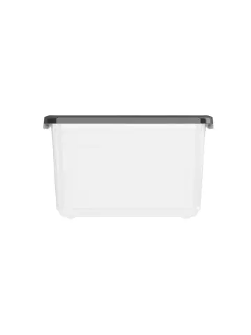 W Opbergbox S - 15L - transparant/grijs