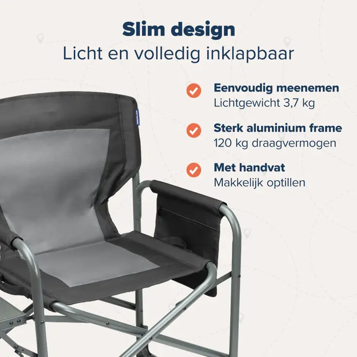 Campingstoel opvouwbaar - 120kg - vouwstoel