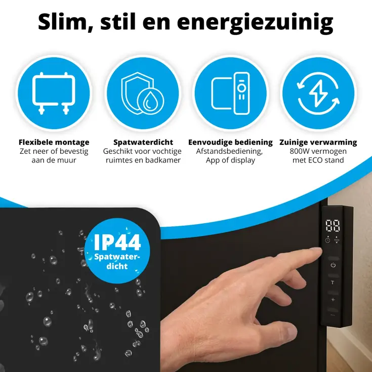 Slimme Infrarood Verwarming - 600 watt - Wit