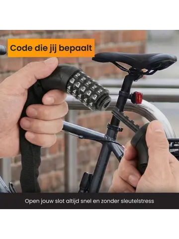 Fietsslot met cijferslot - 110 cm - Kettingslot