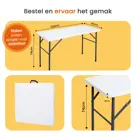 Goliving Inklapbare Tafel – 122x60x74cm