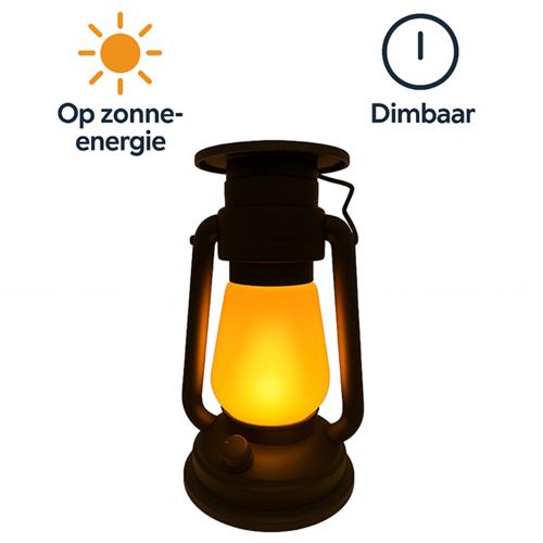 Tafellamp Solar - Zwarte Campinglamp -