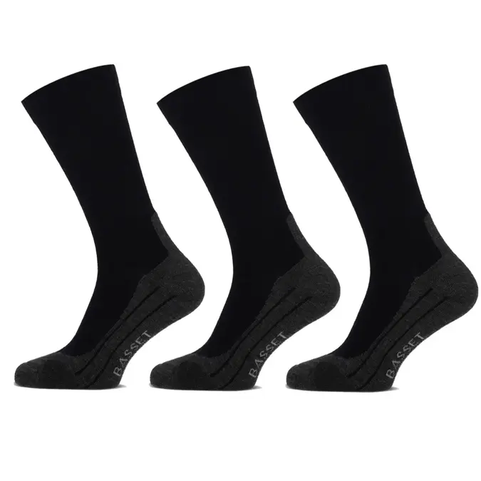 Basset - 3 paar - Merinowollen Wandelsokken