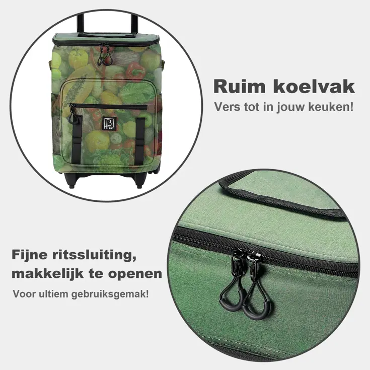 Boodschappentrolley met koelvak 32L