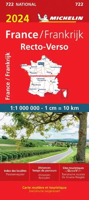 Michelin Wegenkaart 722 Frankrijk Recto-Verso 2024
