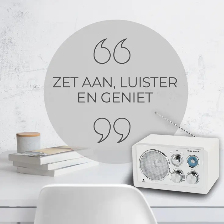 FM radio AUX input Retro design