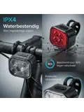 4x Fietslampjes - LED Achterlicht en Voorlicht