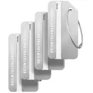 Aluminium Bagagelabel – 4 stuks – Zilver