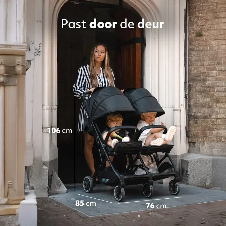 Luxe Rolo X2 Dubbele Buggy - Inklapbaar