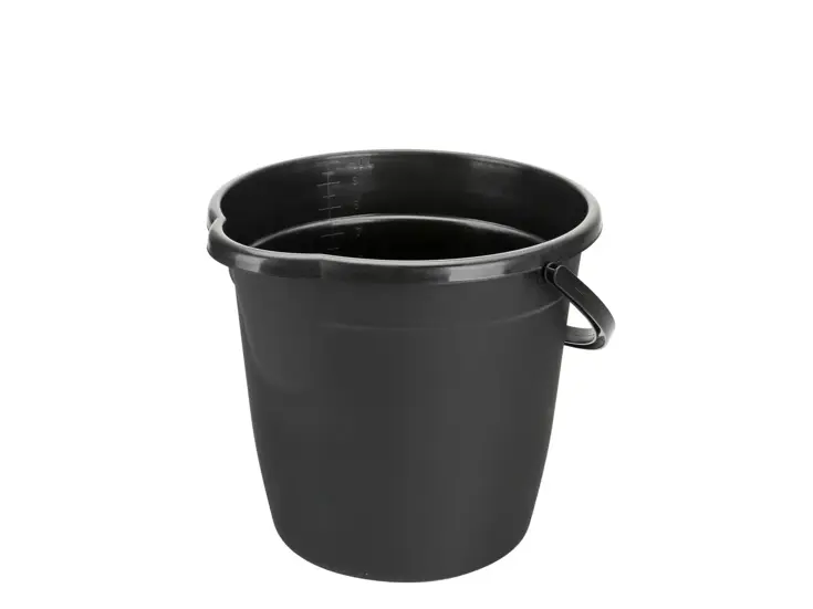 Stevige kunststof emmer 10L met handgreep.