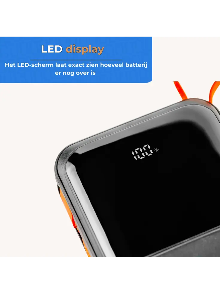 XL All-in-1 Powerbank 20.000 mAh met Kabels