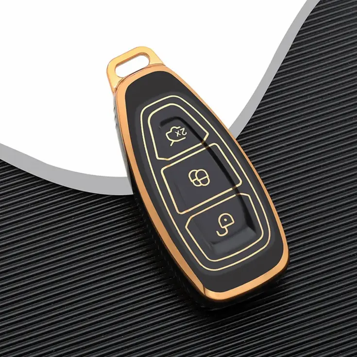 TPU Sleutelhoesje voor Ford goud K3