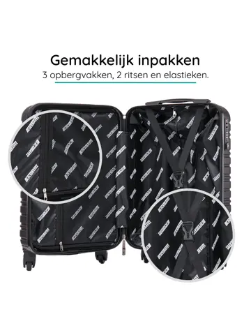 Kofferset S ABS 39L met TSA-slot en 360° wielen