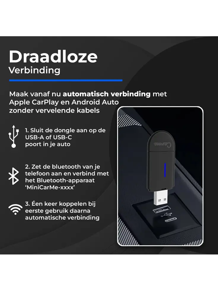 Mini 2-in-1 CarPlay & Android Auto Dongle