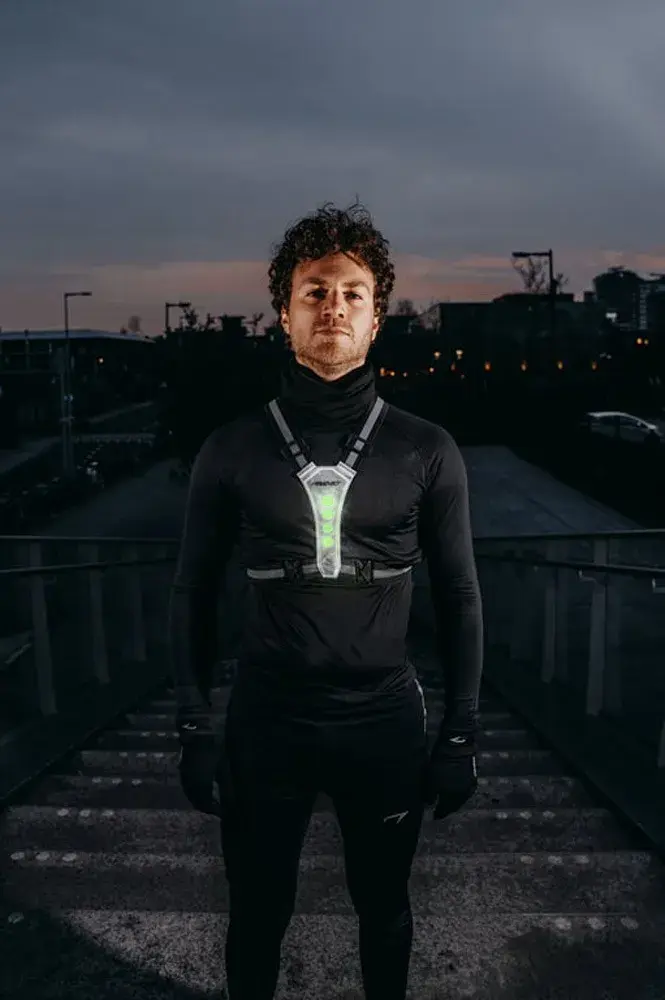 Hardloopvest met ledverlichting - Fluorgeel