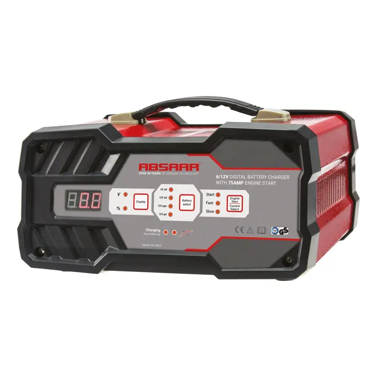 Acculader en Jumpstarter 6V/12V 12A tot 120Ah