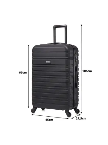 Reiskoffer M ABS 74L met TSA-slot en 360° wielen