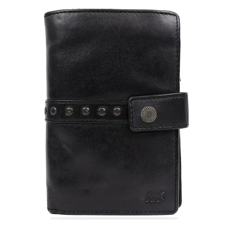 Sanne - Portemonnee - Leer - Overslag - Studs