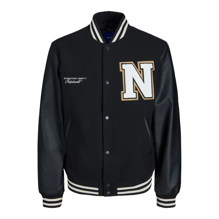 Heren College Wool Blend Bomber