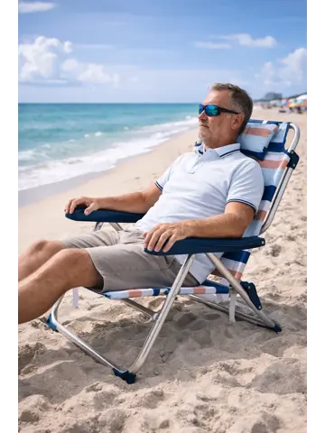 Opvouwbare strandstoel verstelbaar