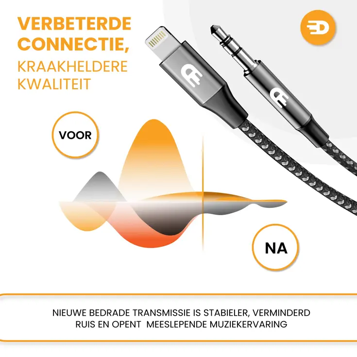 Drivv. Lightning naar AUX Kabel - 2 Meter