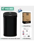 Avalo Prullenbak met Sensor 50L - RVS